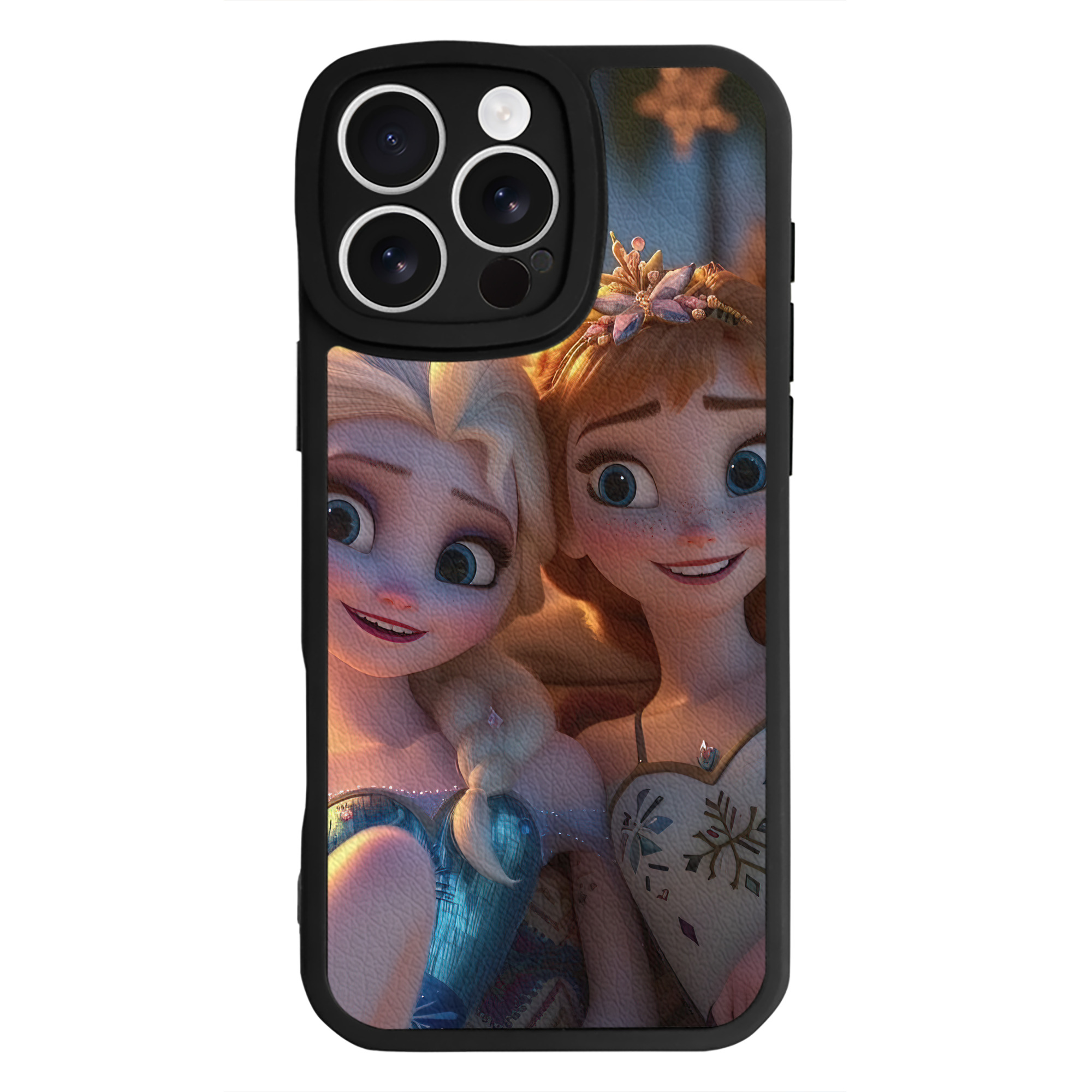 （画像用） アナと雪の女王 アンナ エルサ Frozen Anna Elsa 【iPhone 16シリーズ対応】シリコンスマホケース（レザー調） 材質：シリコン